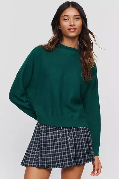 Pilcro Alani 100% Cashmere Mock-neck Sweater In Green
