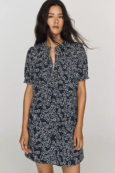 Pilcro Aly Puff-sleeve Mini Dress By  In Black