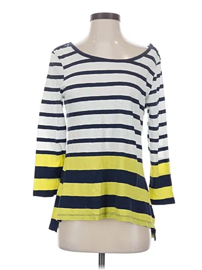Pre-owned Pilcro And The Letterpress 3/4 Sleeve T-shirt In Yellow