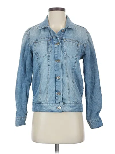 Pre-owned Pilcro And The Letterpress Denim Jacket In Blue