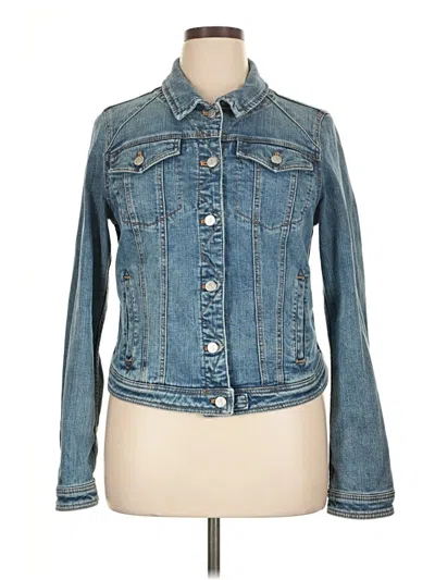 Pre-owned Pilcro And The Letterpress Denim Jacket In Blue