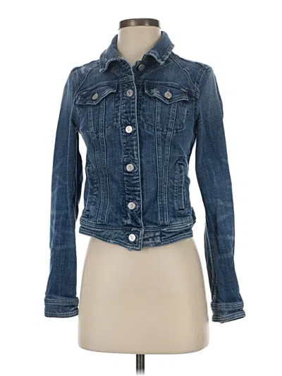 Pre-owned Pilcro And The Letterpress Denim Jacket In Blue