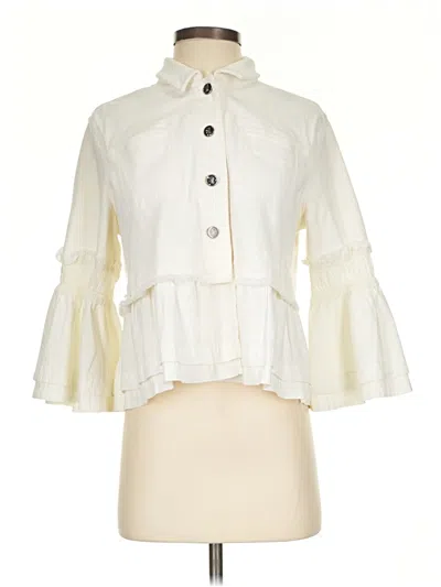 Pre-owned Pilcro And The Letterpress Jacket In White