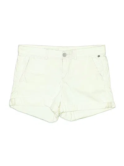 Pre-owned Pilcro And The Letterpress Khaki Shorts In White
