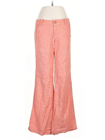 Pre-owned Pilcro And The Letterpress Linen Pants In Orange