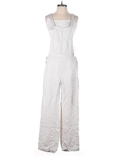 Pre-owned Pilcro And The Letterpress Overalls In White