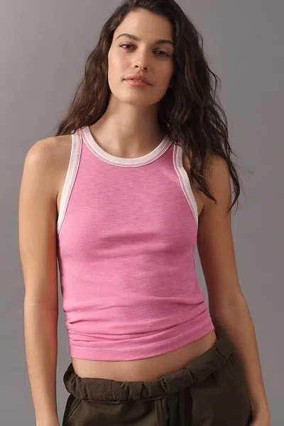 Pilcro Austin Racerback Tank Top In Pink