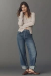 Pilcro Baggy Beau Boyfriend Mid-rise Relaxed Jeans In Blue