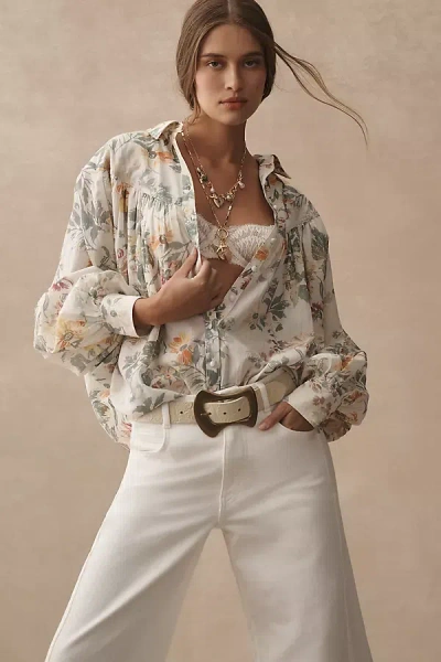 Pilcro Batwing Yoke Blouse In Multicolor