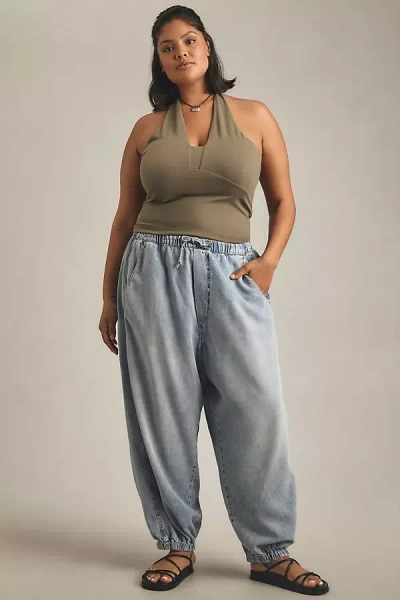 Pilcro Beachy High-rise Parachute Jeans In Blue