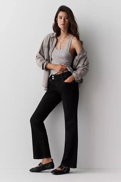 Pilcro Billy Low-rise Bootcut Flare Jeans By  In Black