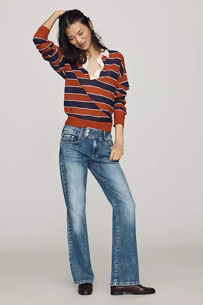 Pilcro Billy Low-rise Bootcut Jeans In Brown