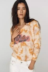 Pilcro Bleached Crewneck Sweatshirt In Multi