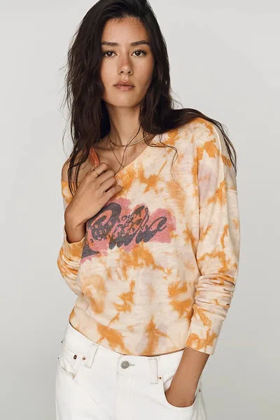 Pilcro Bleached Crewneck Sweatshirt In Neutral