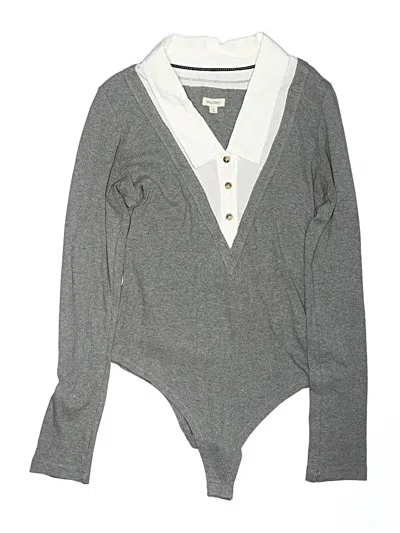 Pre-owned Pilcro Bodysuit In Gray