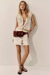 Pilcro Button-front Mini Skirt In White