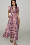 Pilcro Button-front Ruffle Maxi Dress In Multi