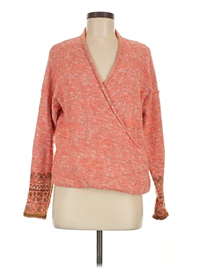 Pre-owned Pilcro By Anthropologie Cardigan Sweater In Orange