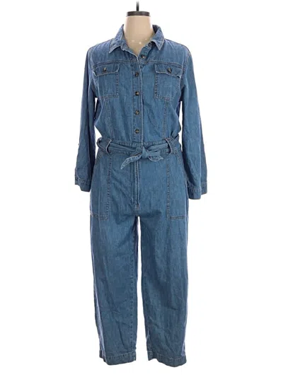 Pre-owned Pilcro By Anthropologie Jumpsuit In Blue