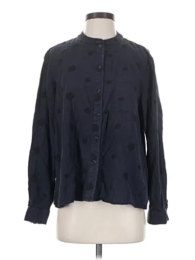 Pre-owned Pilcro By Anthropologie Long Sleeve Blouse In Black