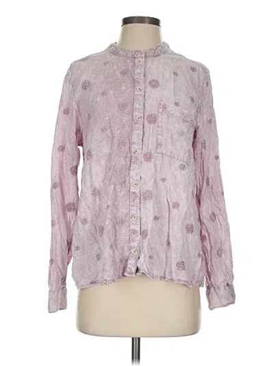 Pre-owned Pilcro By Anthropologie Long Sleeve Blouse In Purple