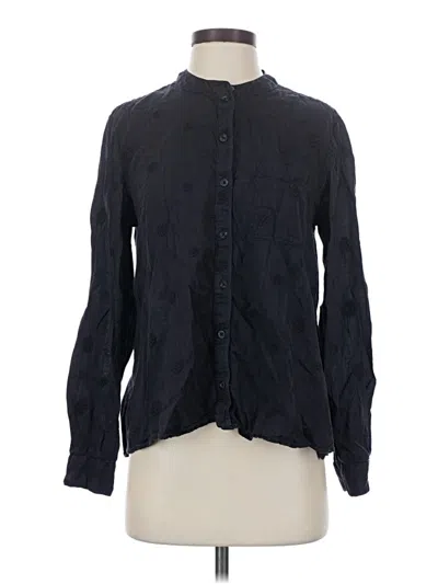 Pre-owned Pilcro By Anthropologie Long Sleeve Button Down Shirt In Black