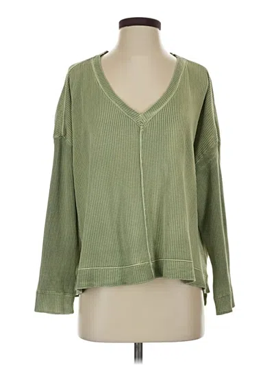 Pre-owned Pilcro By Anthropologie Pullover Sweater In Green