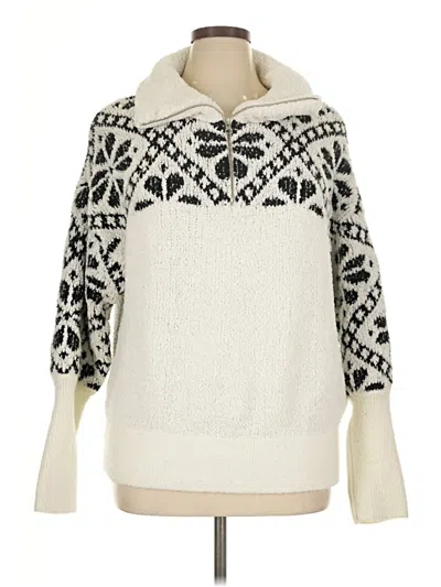 Pre-owned Pilcro By Anthropologie Pullover Sweater In Ivory