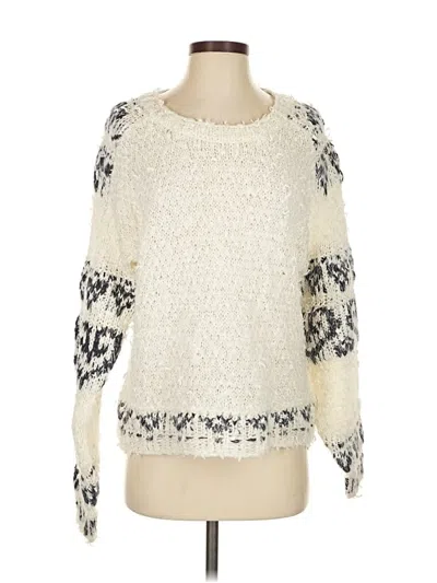 Pre-owned Pilcro By Anthropologie Pullover Sweater In White