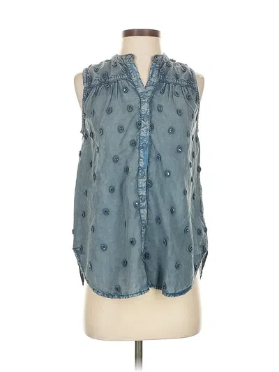 Pre-owned Pilcro By Anthropologie Sleeveless Blouse In Blue