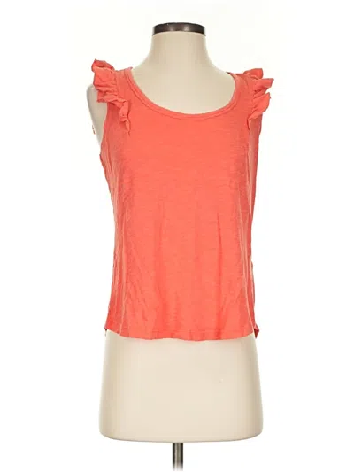 Pre-owned Pilcro By Anthropologie Sleeveless T-shirt In Orange