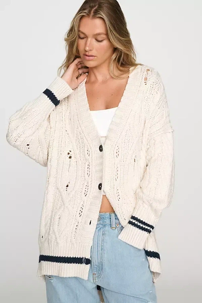 Pilcro Cable-knit Cardigan Sweater In White