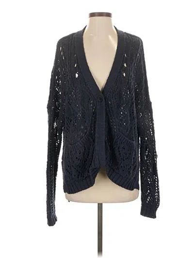 Pre-owned Pilcro Cardigan Sweater In Black