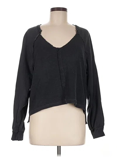 Pre-owned Pilcro Cardigan Sweater In Black