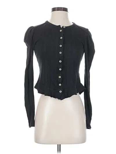 Pre-owned Pilcro Cardigan Sweater In Black