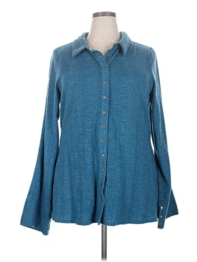 Pre-owned Pilcro Cardigan Sweater In Blue