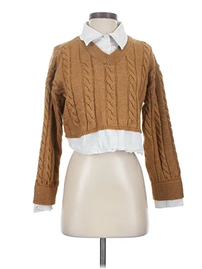 Pre-owned Pilcro Cardigan Sweater In Brown