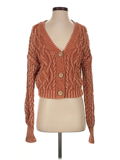 Pre-owned Pilcro Cardigan Sweater In Brown