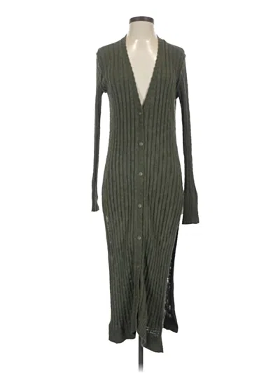 Pre-owned Pilcro Cardigan Sweater In Green