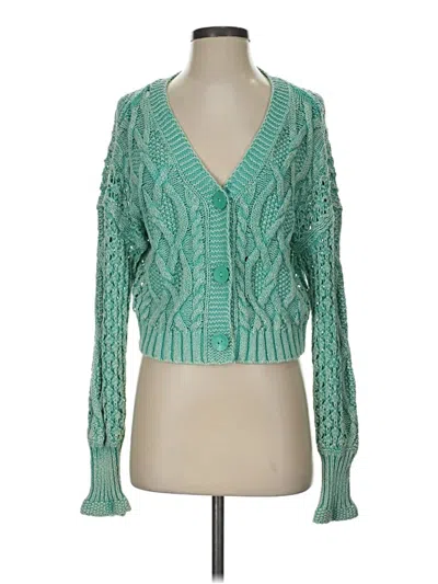 Pre-owned Pilcro Cardigan Sweater In Green