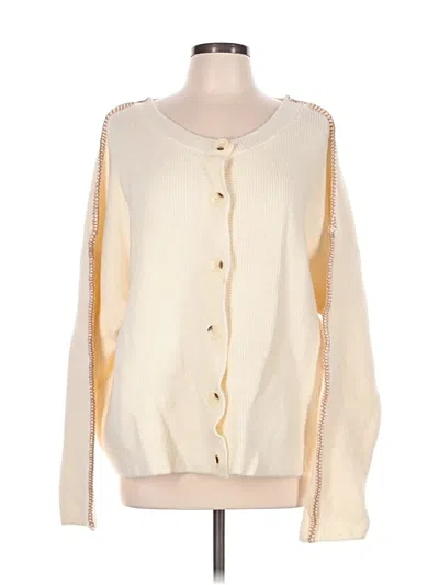 Pre-owned Pilcro Cardigan Sweater In Ivory