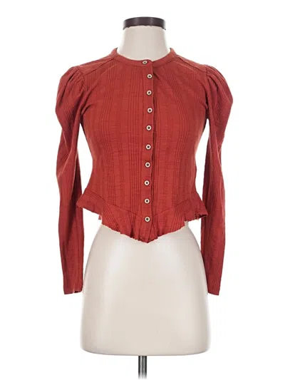 Pre-owned Pilcro Cardigan Sweater In Red