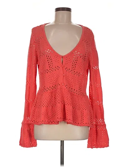 Pre-owned Pilcro Cardigan Sweater In Red