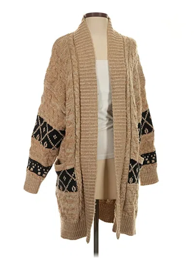 Pre-owned Pilcro Cardigan Sweater In Tan