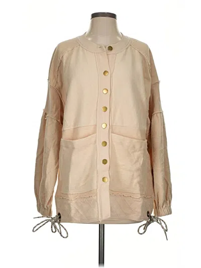 Pre-owned Pilcro Cardigan Sweater In Tan