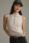 Pilcro Cashmere Blend Polo Sweater Tank