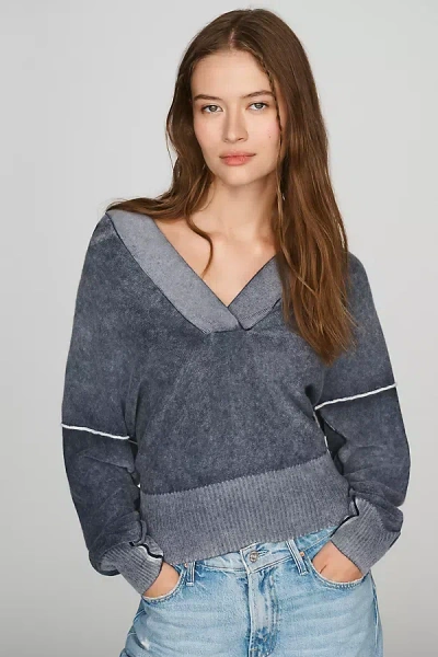 Pilcro Cashmere Deep-v Sweater In Blue