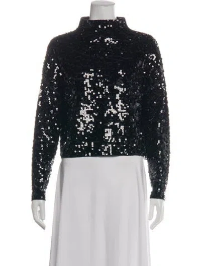 Pre-owned Pilcro Cashmere Patterned Top In Black