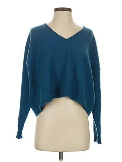 Pre-owned Pilcro Cashmere Pullover Sweater In Blue