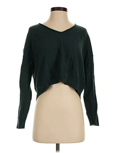 Pre-owned Pilcro Cashmere Pullover Sweater In Green